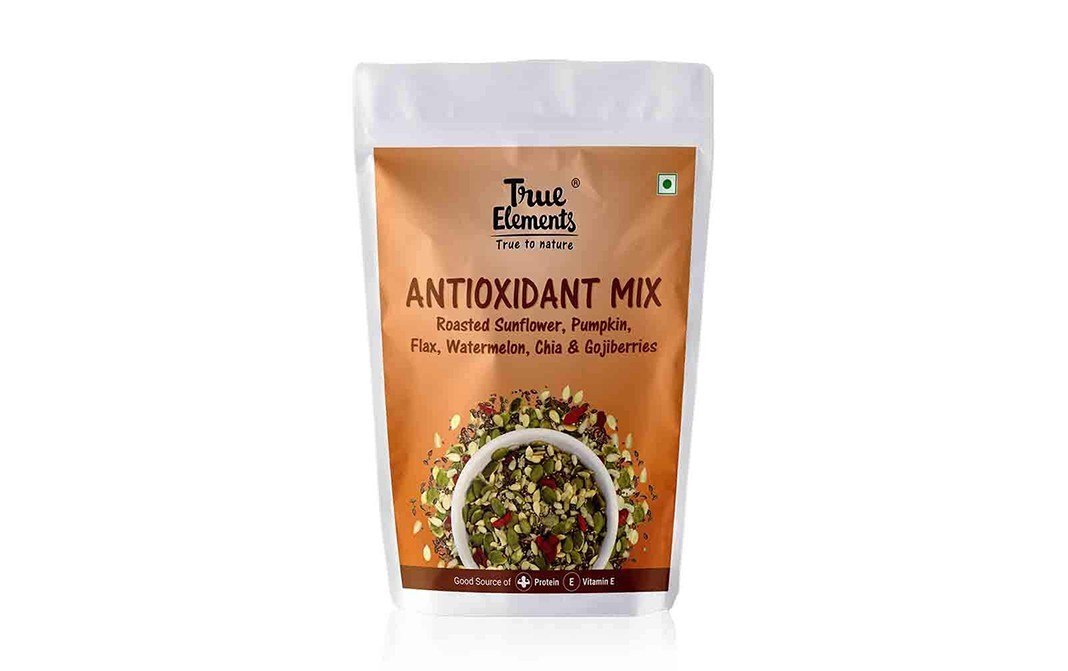True Elements Antioxidant Mix Roasted Sunflower, Pumpkin, Flax, Watermelon, Chia & Gojiberries   Pack  500 grams